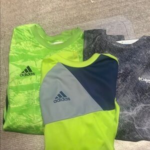 Adidas Green and Gray Activewear Set